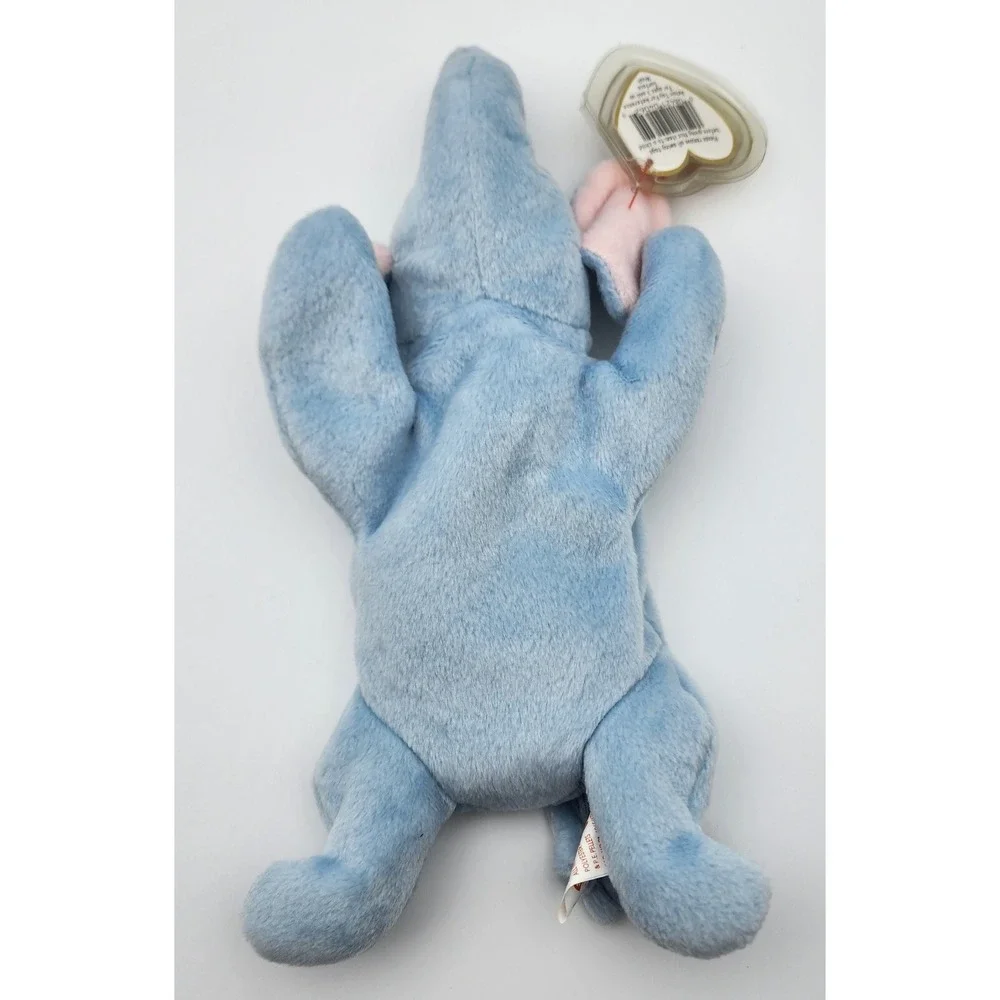 TY Beanie Baby - PEANUT the Elephant (light blue) (9‎ inch)